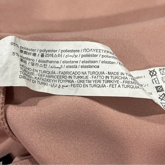 Zara Squared Neck Off the Shoulder Midi Dress in Dusty/Pale Pink Size medium - Picture 13 of 13